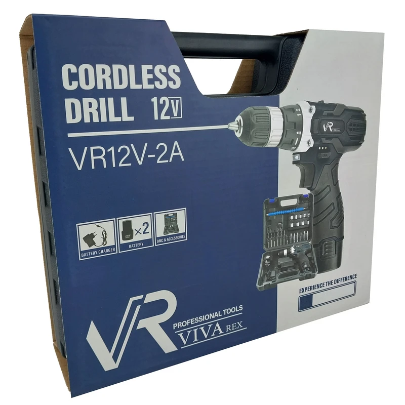 دریل پیچ گوشتی شارژی ویوارکس مدل VR12V-2A - مجموعه 28 عددی